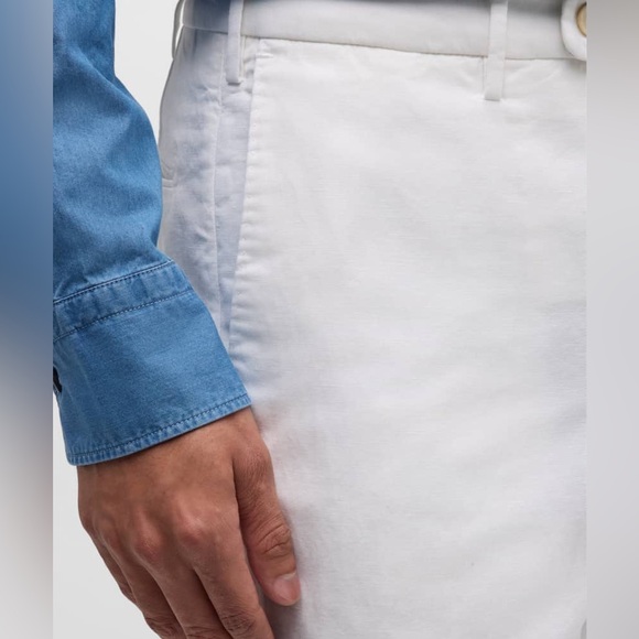 Incotex Chinolino Trousers, Linen and Cotton, White, Men’s Size 38 X 32 - Picture 4 of 16